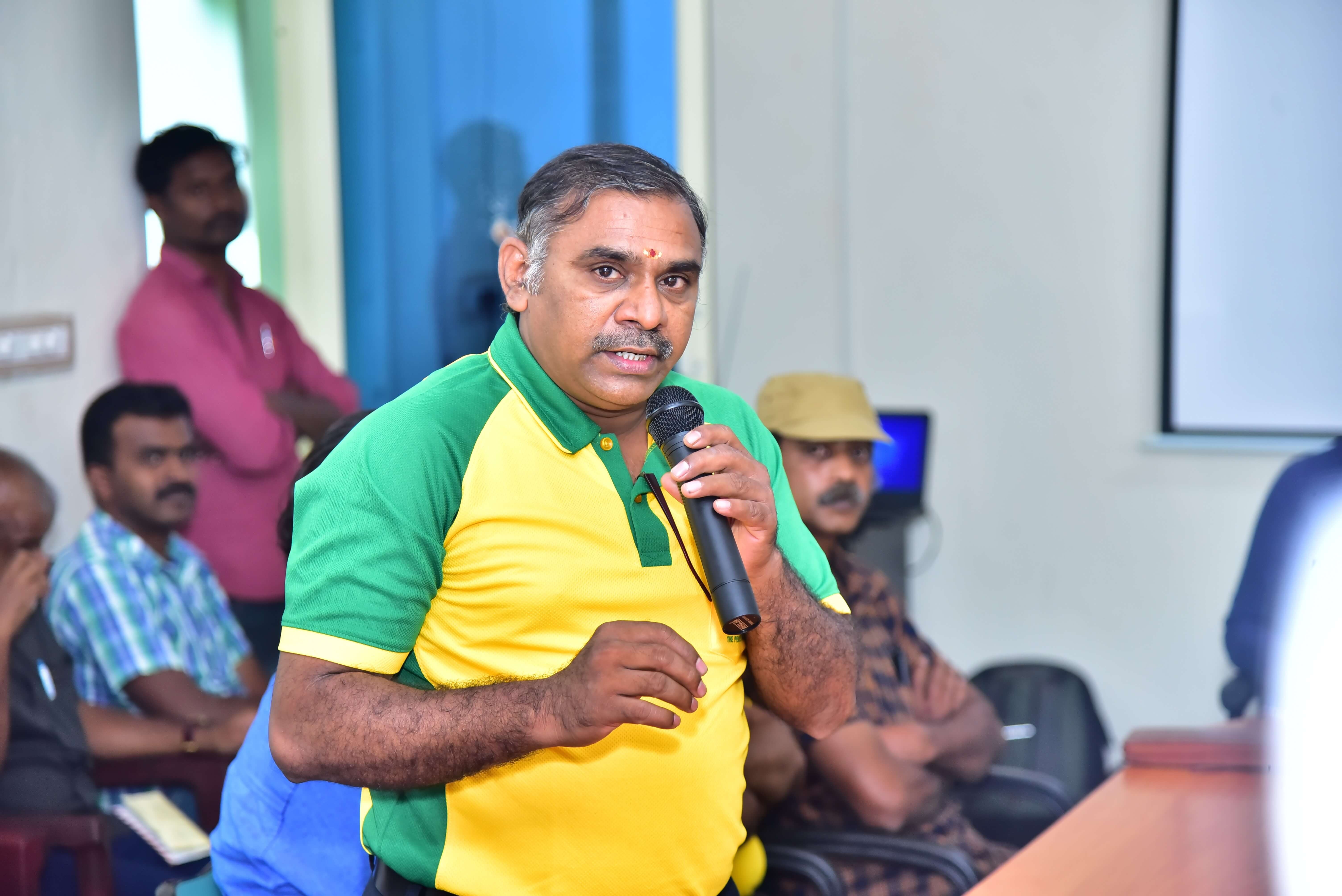 Mr Gowthaman TPSOH'S Vice Chairman Health & Wellness  Committee giving his Feedback